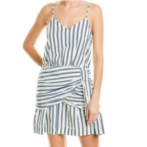Derek Lam 10 Crosby Charlotte Sleeveless Striped Tie Mini Dress 4